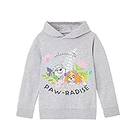 Paw Patrol Girls Hooded Sweatshirt | Welcome to Paw-Radise Skye & Everest Grey Graphic Hoodie Sweater | Cosy Hoody Jumper