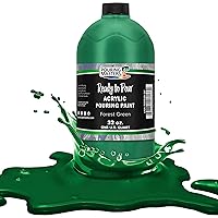 Pouring Masters Forest Green Acrylic Ready to Pour Pouring Paint - Premium 32-Ounce Pre-Mixed Water-Based - for Canvas, Wood, Paper, Crafts, Tile, Rocks and More