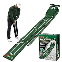 Putting Green Indoor Set,8 feet Putting Mat with Auto Ball Return,Suit for Men Gift Home Office