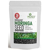300+ Organic Moringa Seeds|Fully Matured Black Seeds| Best for Snacking and Edible| Non Plantation Seeds| Semillas De Moringa| Antioxidants Rich Superfood