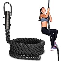 Get Out! Workout Fitness Training Climbing Rope in Black – Battle Rope for Kids & Adults Outdoor & Indoor Gym Exercise