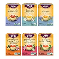 Yogi Tea Day and Night Wellness Bundle - Two (3 Pack) Variety Packs - Organic Herbal Tea Bags to Support Energy and Stress & Sleep - Includes Bedtime, Honey Lavender Stress, Sweet Tangerine & More