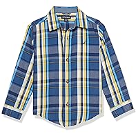 Nautica Boys' Long Sleeve Woven Button-Down Shirt