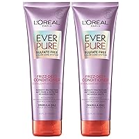 L'Oreal Paris Hair Care EverPure Sulfate Free Frizz Defy Conditioner, with Marula Oil, 2 Count (8.5 Fl; Oz each) (Packaging May Vary)