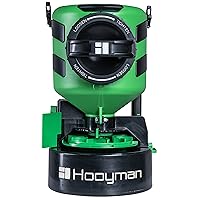 Hooyman Li-Ion Spreader with 35lb Hopper, Detaching Harness, 10-25ft Throw Radius and Adjustable Seed Rate for Seeding Food Plots and Land Management