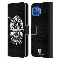 Head Case Designs Officially Licensed AMC The Walking Dead Saviors Negan Biker Art Leather Book Wallet Case Cover Compatible with Motorola One 5G