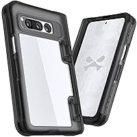 Ghostek COVERT Pixel Fold Phone Case with Full Hinge Cover Shockproof Drop Protection Raised Bumper Protects Camera Lenses and OLED Screen Display Designed for 2023 Google Pixel Fold (7.6inch) (Smoke)