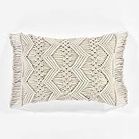 Lush Decor Studio Chevron Macrame Decorative Throw Pillow Cover, 20