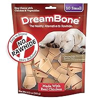 DreamBone Vegetable & Chicken Dog Chews, Rawhide Free, Small, 10-Count (DBC-02029)