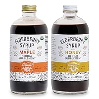 Syrup Bundle – 2 Bottles of Delicious, Gluten-Free Elderberry Herbal Supplements with Potent Immune Benefits Made from Only Organic Ingredients in Small Batches in The USA - 32oz