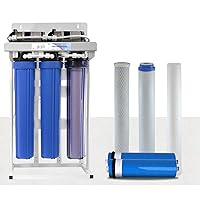 Max Water 600 GPD Commercial Reverse Osmosis System with Chlorine Reduction, Multicolor, Whole House Filter System
