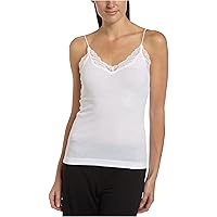 Women's Organic Cotton Lace Trimmed Adjustable Strap Cami