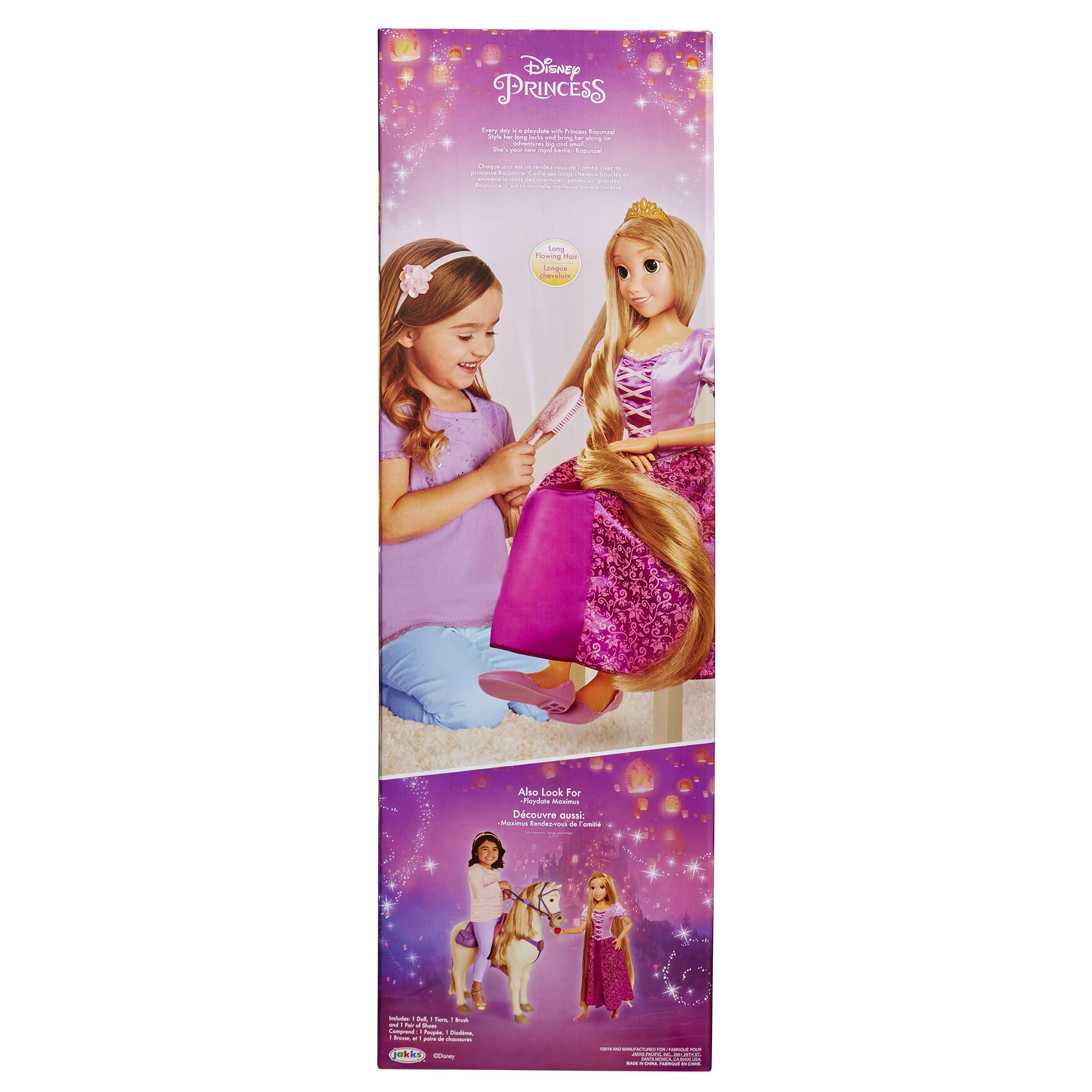 Disney Princess Rapunzel 32 Playdate Removable Shoes & A Tiara Comes with Brush to Comb Her Long Golden Locks Movie Inspired Purple Dress My Size Articulated Doll 