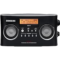 Sangean PR-D5BK AM/FM Portable Radio with Digital Tuning and RDS (Black)