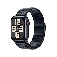 Apple Watch SE (2nd Gen) [GPS + Cellular 40mm] Smartwatch with Midnight Aluminum Case with Midnight Sport Loop. Fitness & Sleep Tracker, Crash Detection, Heart Rate Monitor, Carbon Neutral
