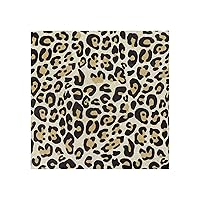 Stonestreet Leather Leopard Print Leather, Almond Leopard Leather Cowhide Full Side Hide (20-22 Square Feet)