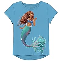 Disney Little Mermaid Movie (Live Action) Girls Hi-lo Shirttail T-Shirt-Ariel