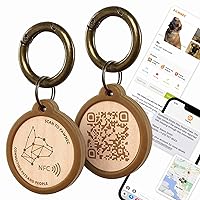 Pawnec EcoTag with Instant Text Alert - Dog ID Tag - QR Code Tag for Dog and Cat - Personalized Pet ID - Customized Name Tag