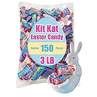 Kit Kat Easter Candy - 3 LB bag of Kitkat Easter Chocolate Bars, Chocolates For Easter Basket, Individually Wrapped Snacks, Mini Easter Kit Kat Candy Bars Bulk Candy - Easter Chocolate Candy Bulk