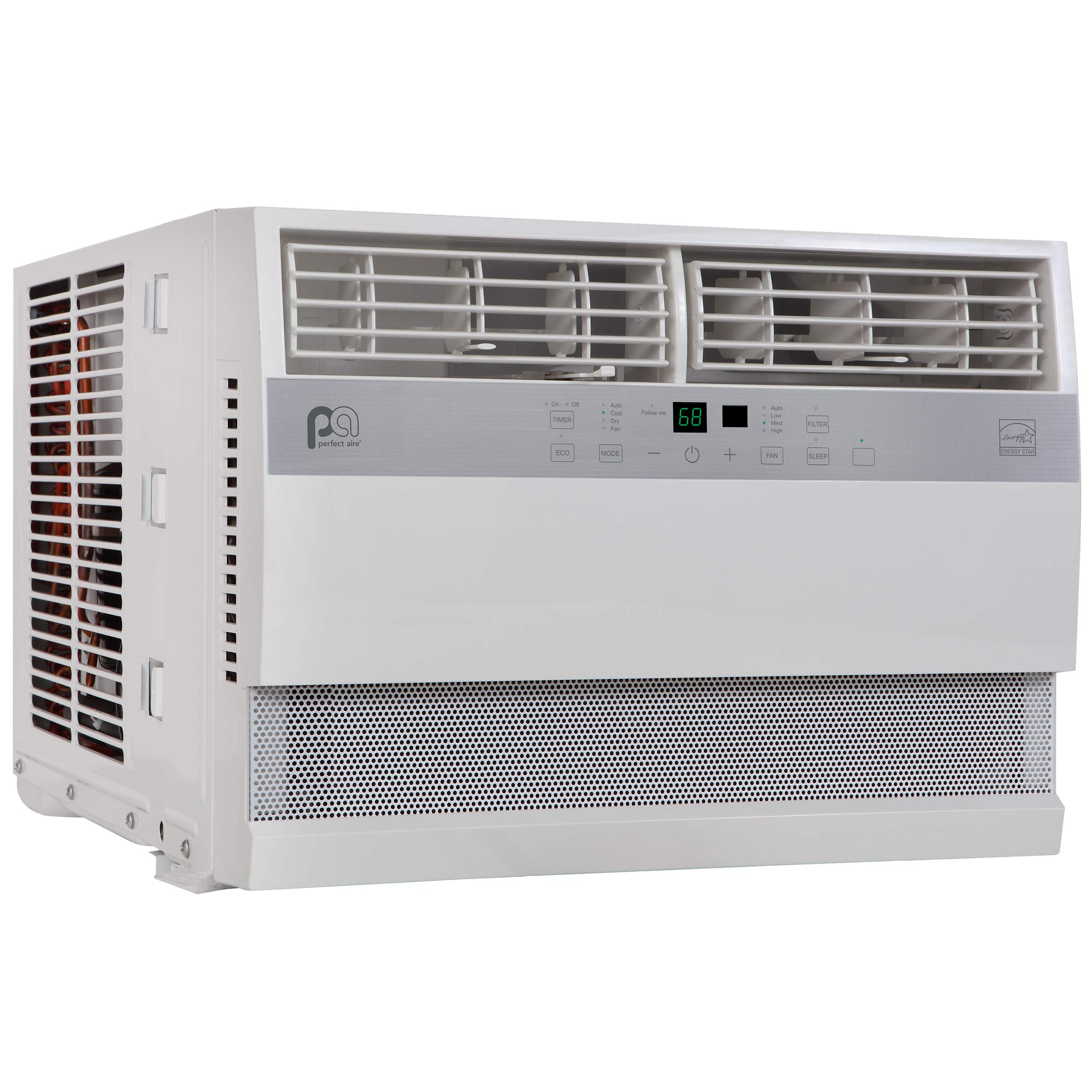 PerfectAire 12,000 BTU 115-Volt Flat Panel Energy Star Window Air Conditioner, Full-Function Remote, Installation Kit, 550 sq. ft.