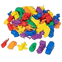 Transport Counters - Set of 72 - Learn Counting, Colors, Sorting and Sequencing - Hands-on Math Manipulative for Kids