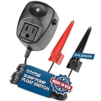 HC6000v2 Sump Pump Float Switch: Hi-Lo Sensors, Built-in Alarms | Versatile, No Cleaning & No Moving Parts,Prevents Flooding in Basements, Pools, and More! Proudly Made in USA