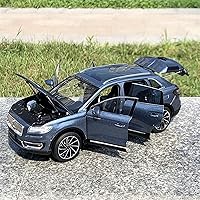 Scale Model Cars Scale 1/18 for Lincoln Nautilus SUV Alloy Model Die-Cast Metal Off-Road Vehicle Scale Collection Vehicles Toy Car Model