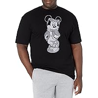 Disney Big & Tall Classic Retro Mickey Men's Tops Short Sleeve Tee Shirt