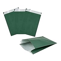 Restaurantware Bag Tek 4.3 x 1.6 x 6.3 Inch Paper Bags For Snacks 100 Durable French Fry Bags - Disposable Greaseproof Paper Forest Green Snack Bags For Popcorn Cookies Or Fries