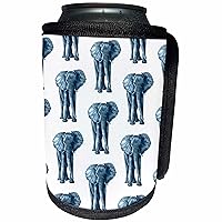 3dRose Pattern of a cute baby gray African elephant animal... - Can Cooler Bottle Wrap (cc-379488-1)