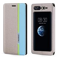 ZTE Nubia X Case, Fashion Multicolor Magnetic Closure Leather Flip Case Cover with Card Holder for ZTE Nubia X 5G (6.26”)