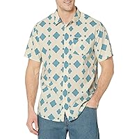 Volcom Men's Regular Grit Mandala Sleeve Classic Fit Printed Button Down Shirt
