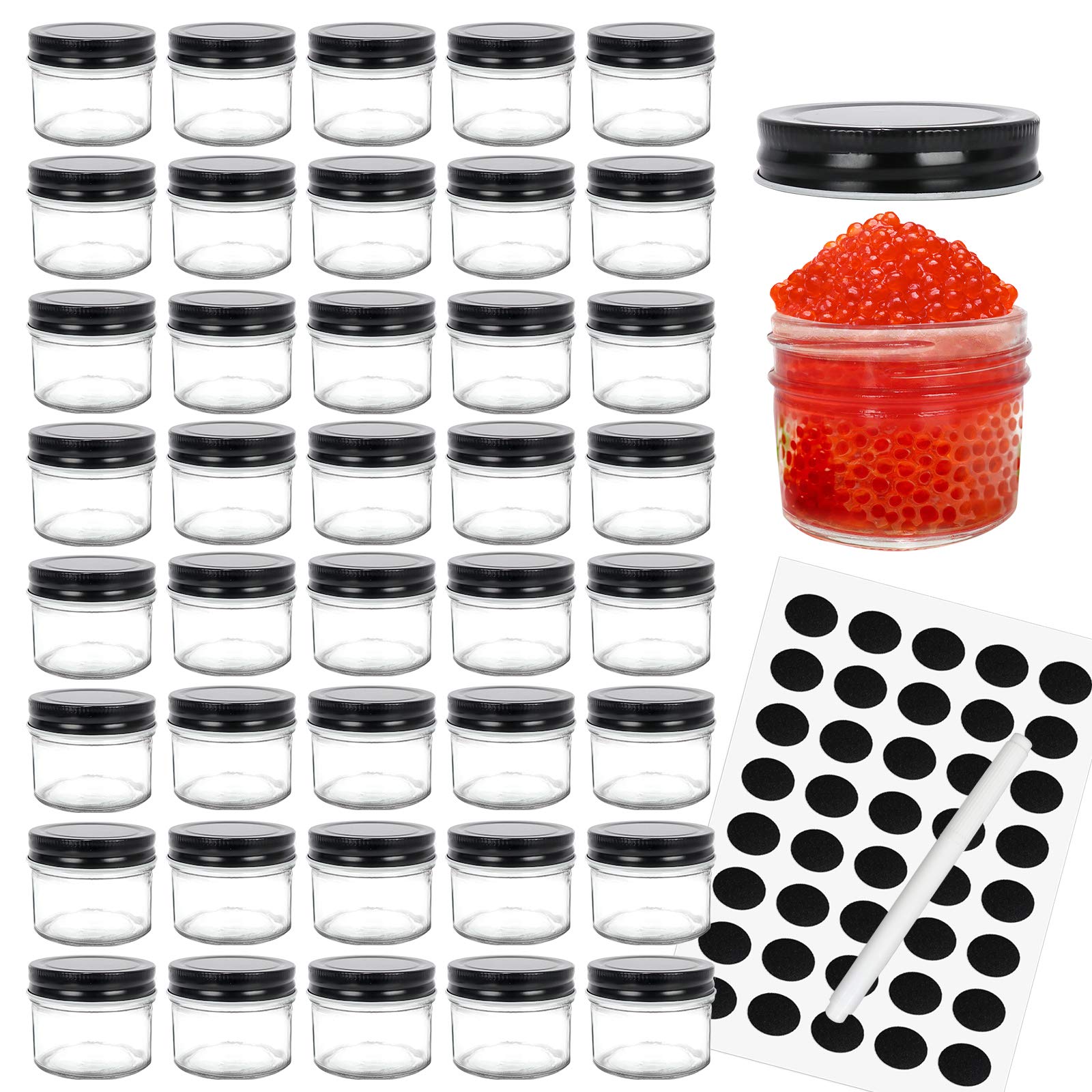 Mason Jars 12 OZ, Glass Jar,Canning Jars Jelly Jars With Regular Lids, Ideal for Overnight oats,Jam, Honey, Yogurt,Wedding Favors, Baby Foods,Spice...
