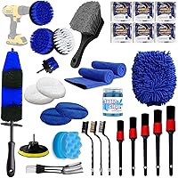 31pcs Car Detailing Kit Interior and Exterior Cleaner, Car Cleaning Kit with Professional Car Detailing Brush Set, Car Wash Kit and Auto Detailing Kit. Reusable, Perfect for Cars and Bikes
