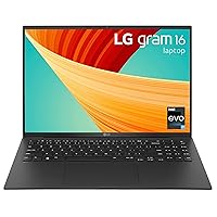 LG gram 16” Lightweight Laptop, Intel 13th Gen Core i7 Evo Platform, Windows 11 Home, 32GB RAM, 2TB SSD, Black
