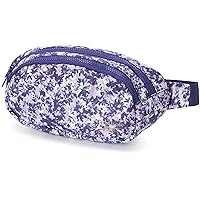 Reebok Women's Fanny Pack - Lightweight Waist Belt Bag - Crossbody Bag for Running, Hiking, Travel, Workouts, Cobalt Daisy