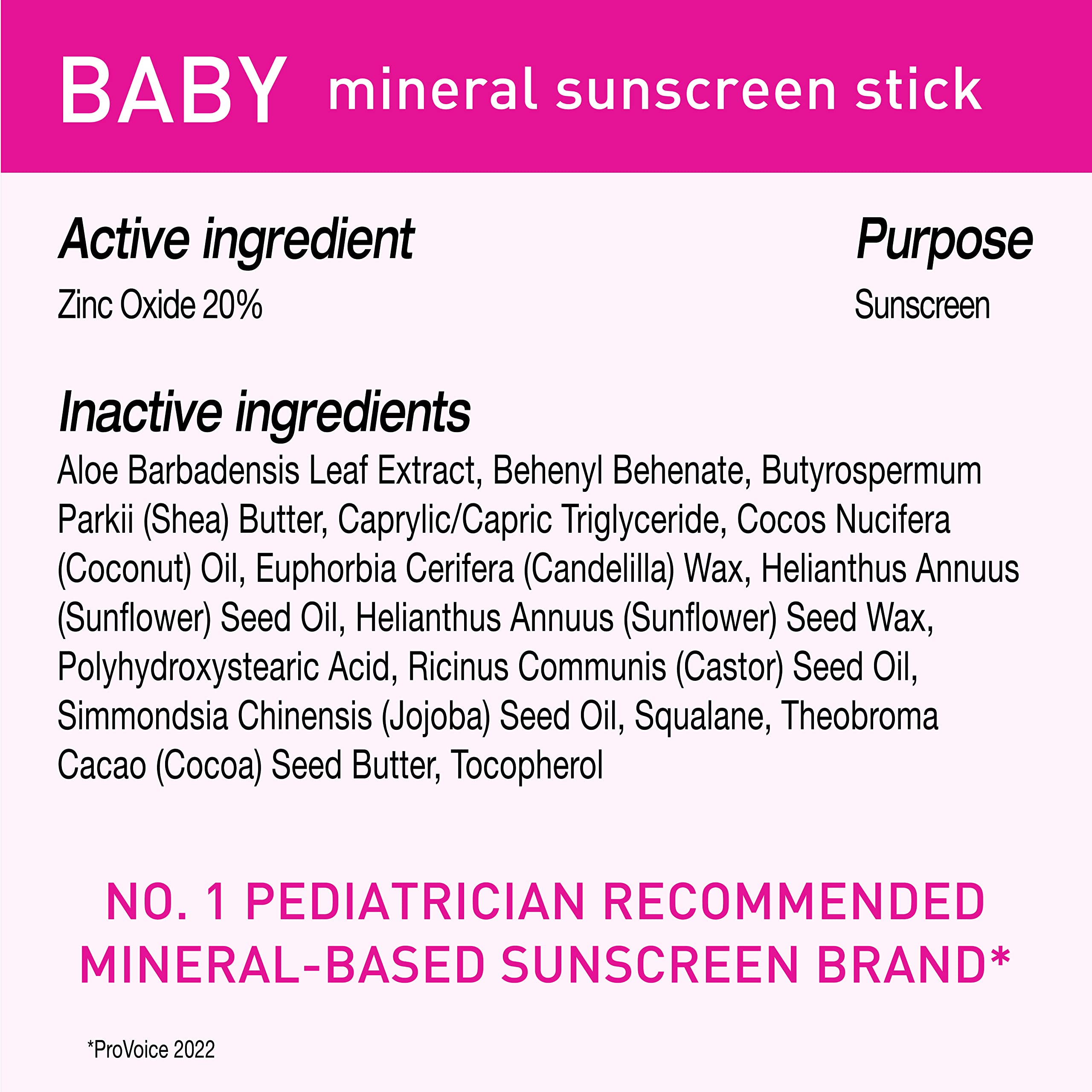 Blue Lizard BABY Mineral Sunscreen Stick with Zinc Oxide, SPF 50+, Water Resistant, UVA/UVB Protection - Easy to apply, Fragrance Free, .5 oz