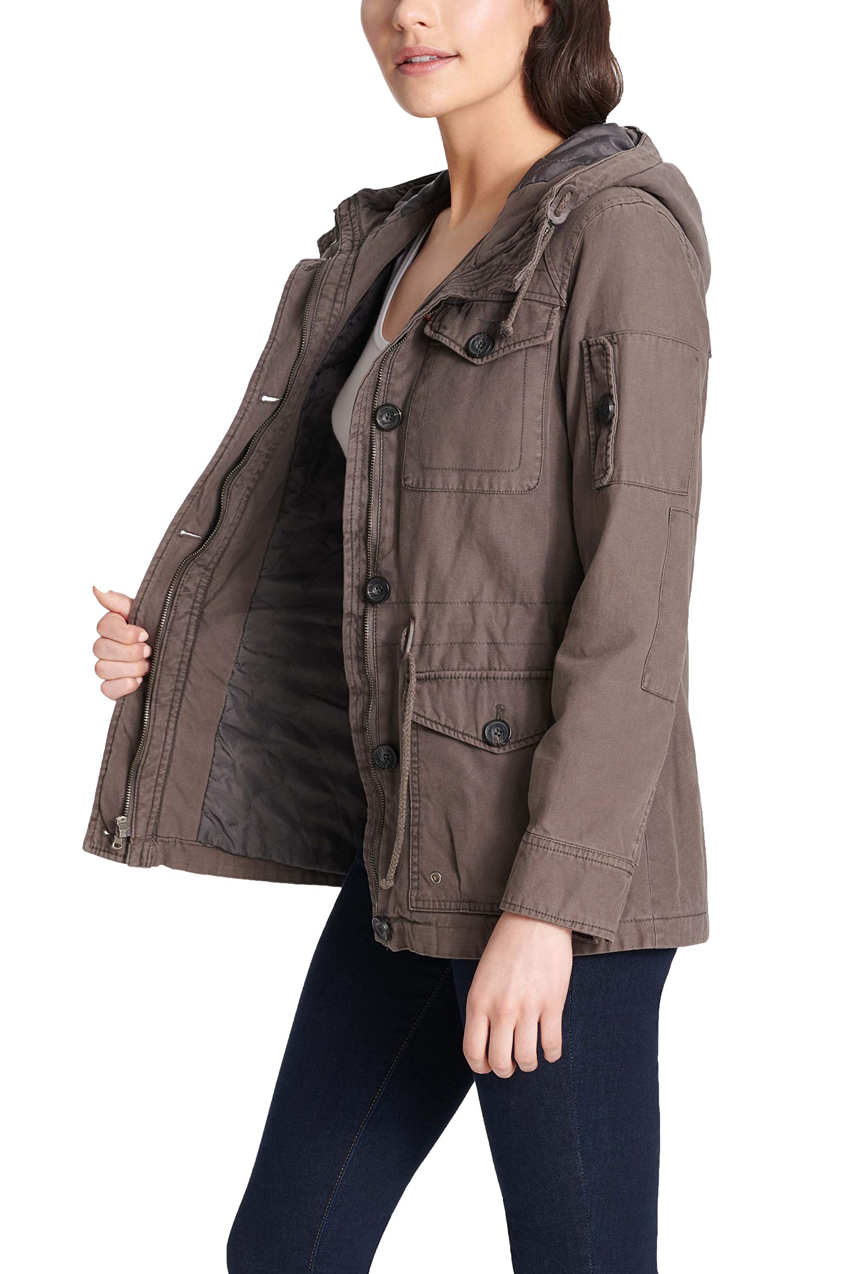 Levi's Women's Cotton Four Pocket Hooded Field Jacket (Standard & Plus Sizes)