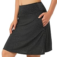 Women Skorts Skirts with Zipper Pockets,Athletic Golf Tennis Swim Length Skirts with 20