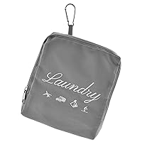 Travel Laundry Bag, Dirty Clothes Bag 【Upgraded】 with Handles and Aluminum Carabiner, Collapsible Laundry Bag for Travel, Camp, Fitness, and Students（1Pcs Grey） 24