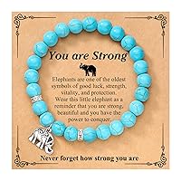 UPROMI Elephant Gifts for Women, Inspirational Strong Gifts for Women Teen Girls, Elephant Bracelet