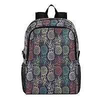 ALAZA Colorful Pineapples Fruit Packable Travel Camping Backpack Daypack