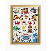 Maryland Collection CS1913-2 - Counted Cross Stitch Pattern. Only Printed Pattern Inside. No Fabric, Threads, Needles, Hoops.