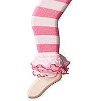 Jefferies Socks Big Girls' Dot and Stripe Multi Ruffle Footless Tight