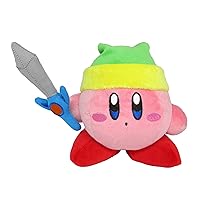 Little Buddy Kirby's Adventure All Star Collection Kirby Sword Stuffed Plush, 6