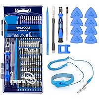 STREBITO Precision Screwdriver Set 124-Piece + Anti Static Wrist Strap Bundle, Electronics Repair Toolkit for Computer, iPhone, Laptop, Cell Phone, Macbook, PS4/5, Tablet