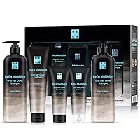 LG Gradual Effect Natural Brown Color Gray Hair Cover Shampoo & Treatment Gift set - Grey Reducing for lighter shades of hair, Healthier Hair, Daily Color Shampoo & Treatment