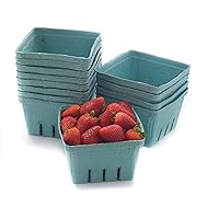 42 Pack Quart Green Molded Pulp Fiber Berry/Produce Vented Baskets for Fruit and Vegetable