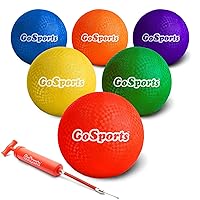 GoSports Playground Balls for Kids (Heavy Duty Set of 6) with Carry Bag and Ball Pump (Choose 8.5” or 10” Sizes)