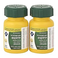 Sam's West Member's Mark Low Strength Adults Enteric Safety Coated Aspirin Regimen Tablets Pain Reliever NSAID, 81 mg, 2 Bottles, 730 Tablets